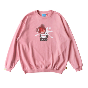 LNBR × OXY联名断头糖果熊圆领卫衣个性潮流男女同款2色oversize