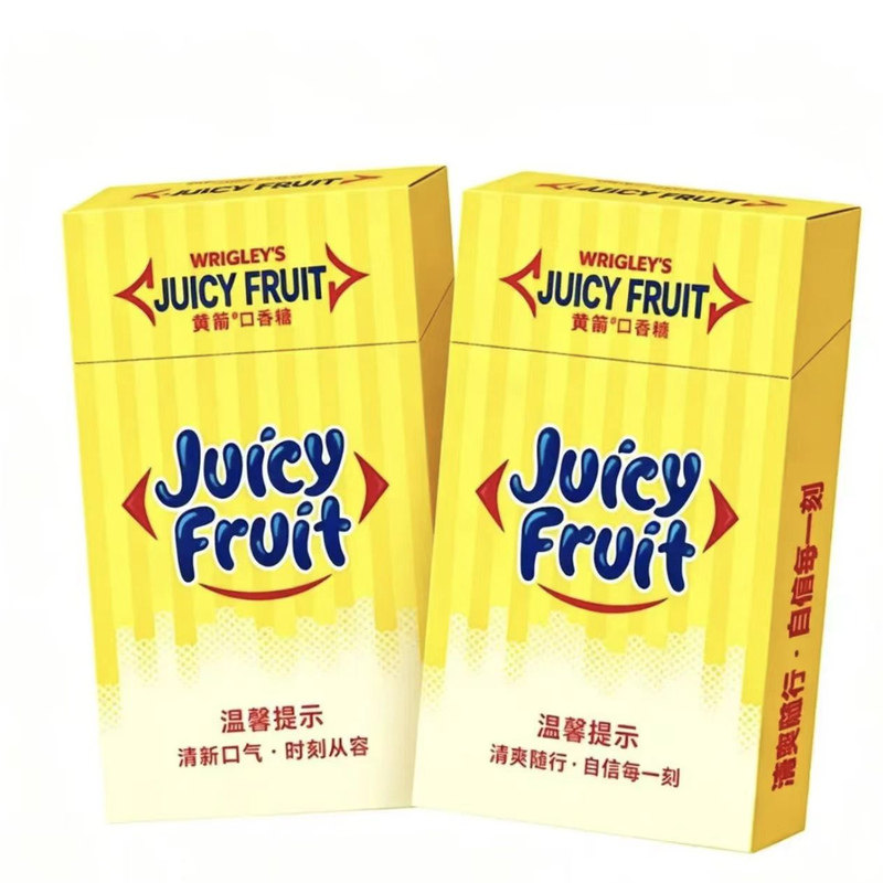 黄箭香蕉味抽抽盒口香糖休闲零嘴