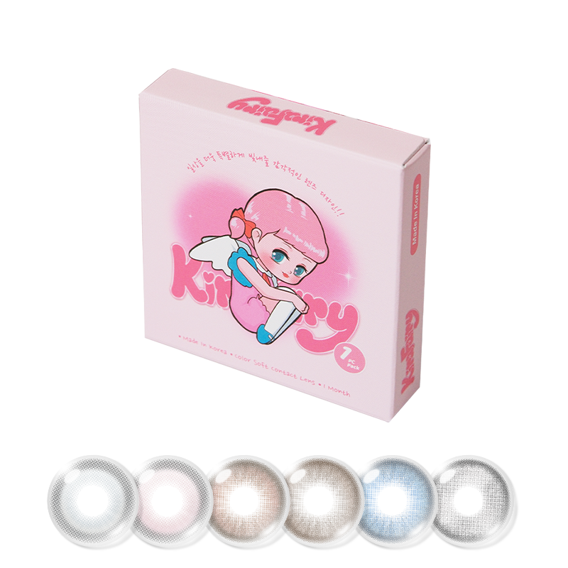 kirafairy韩国美瞳半年抛2片粉棕紫大小直径隐形眼镜冷白曼谷色