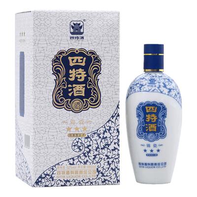 官方正品江西四特酒 锦瓷三星52度460mL 特香型白酒浓酱清三香