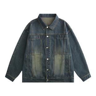 回力牛仔外套男士春秋季2026新款青少年宽松复古男生夹克早秋上衣