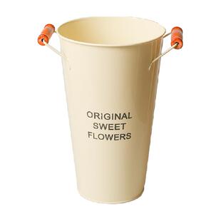 舍里北欧高级感醒花桶创意园艺干花瓶客厅花盆铁皮插花筒雨伞收纳