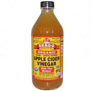 美国Bragg apple cider vinegar生酮纯苹果醋含醋母酵素冲饮无糖