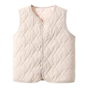儿童保暖马甲秋冬季男女童宝宝保暖棉背心内穿加厚加绒坎肩褂子