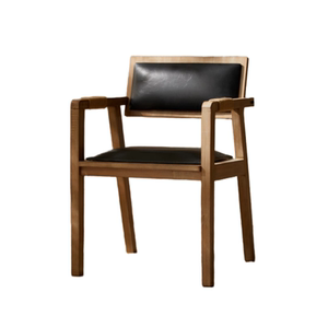 实木复古简约餐椅设计师靠背椅子软包书桌家用咖啡民宿休闲凳酒店