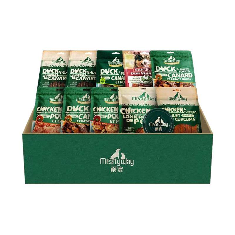【礼盒】Meatyway爵宴鸡鸭胸肉干磨牙训练奖励狗零食礼盒