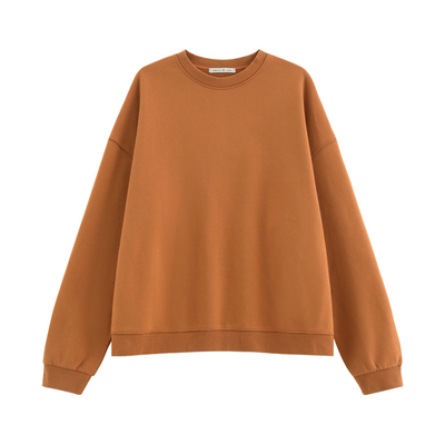 百搭圆领套头廓形长袖卫衣