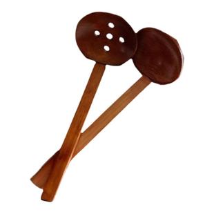 和风竹制手工汤勺漏勺日式拉面勺长柄勺火锅麻辣烫寿喜锅捞勺龟背