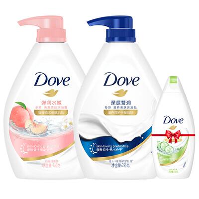 【官方直营】多芬深层/樱花/白桃温和清爽保湿沐浴乳730g官方正品