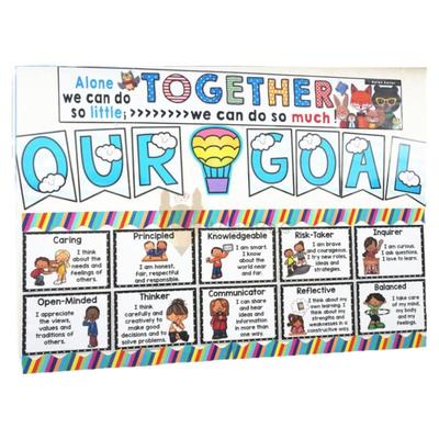 10条英文目标培养教室墙贴卡片