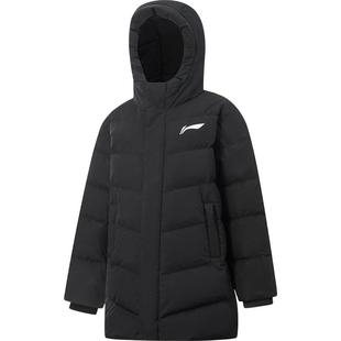 商场同款|李宁儿童中长羽绒服男大童2025新款连帽宽松冬装运动服