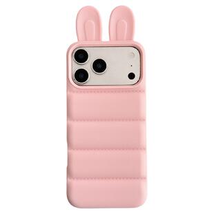由里公园ins韩系可爱奶油纯色立体兔耳朵17适用17pro苹果17ProMax手机壳iPhone16全包14新款16Promax保护套女