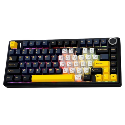 狼蛛F75客制化无线三模机械键盘爱心键帽办公电竞游戏无畏契约FPS