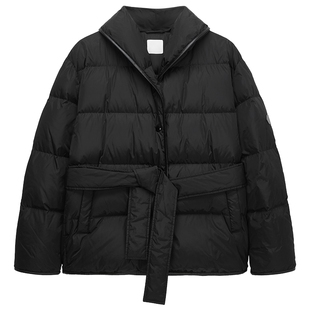 【新品】OCHIRLY欧时力青果领轻中长款羽绒服外套配腰带2026春