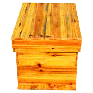 蜜蜂箱全套成品煮蜡蜂箱1.1公分厚杉木蜂箱中蜂箱五框七框育王箱