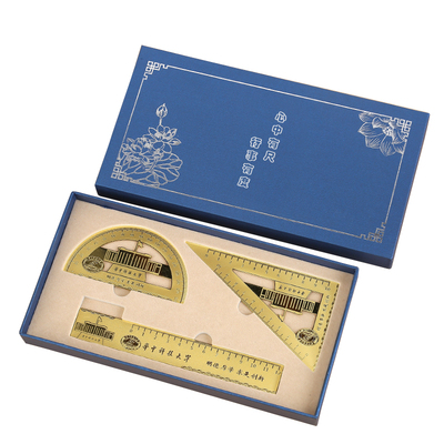 华中科技大学纪念品黄铜书签学生尺子礼盒套装文创祝福礼物定制