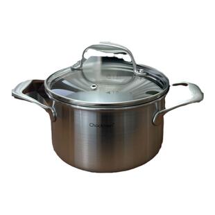 Chockmen18-10不锈钢小汤锅304奶锅煮粥面蒸锅笼电磁炉燃气用1618