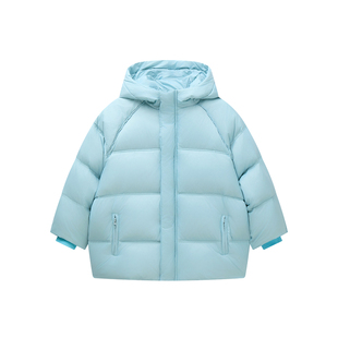 虾酱麻麻男童连帽羽绒服冬季2025新款男孩洋气加厚保暖儿童装外套