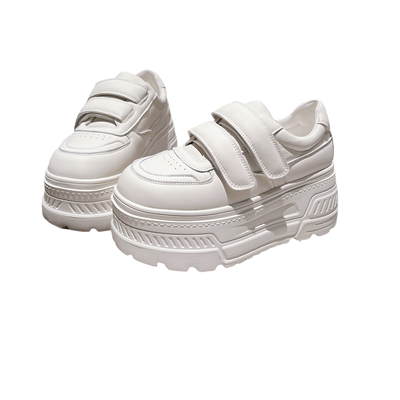 真皮小个子7cm小白鞋小脏鞋女鞋