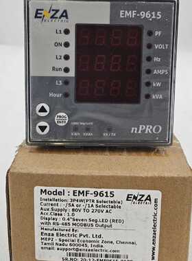 Enza Electric EMF-9615 Energy Meter 3P4W RS-485 MODBUS LED D