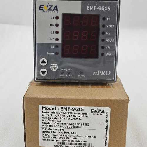 Enza Electric EMF-9615 Energy Meter 3P4W RS-485 MODBUS LED D