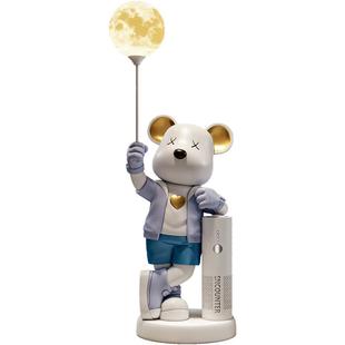 暴力熊公仔落地摆件网红大型客厅电视柜装饰品轻奢高级感音响大号