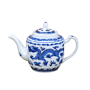 茶壶水壶油壶中国风老式怀旧青花釉下彩景德镇陶瓷餐具家用