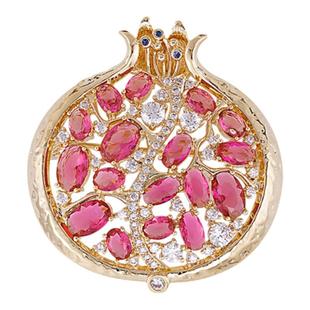 【紫罗兰正版】石榴多子多福胸针高档女石榴胸花别针小众设计感潮