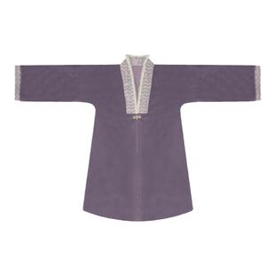 谜阿凰紫色金条绒披风明制汉服改良中国风冬季保暖加厚汉元素女装