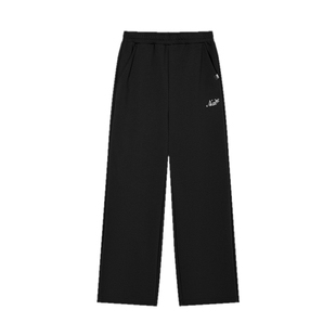 乔丹阔腿直筒加绒长裤女生休闲抽绳两穿平收口2026夏季新款保暖