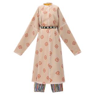 龟兹故梦 子夜歌 花朝记汉服原创唐制印花圆领袍长裤汉服春夏女装