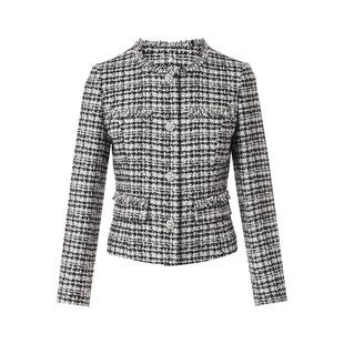 【吉娜同款】LIME莱茵羊毛混纺粗花呢套装香风上衣法式半裙25冬新