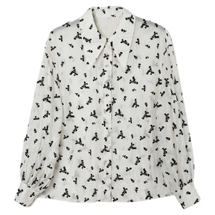 鸟撤柜剪牌L113减龄高级感小众斯文绣花衬衫 女装两件套 内搭抹胸