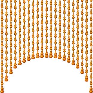 全桃木葫芦门帘珠帘隔断帘客厅卧室过道卫生间厕所家用半帘玄关帘