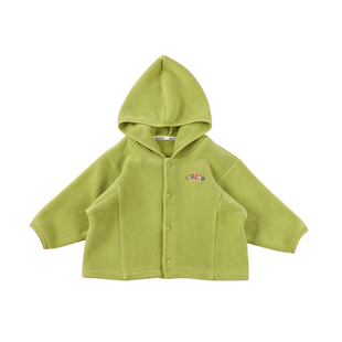 夏生双面摇粒绒连帽外套男女童休闲上衣宝宝夹克儿童卫衣春装新款