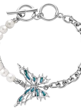 原创设计精致蝴蝶珍珠手链高级感女清新甜美时尚个性风项饰