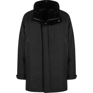 速写男装秋冬新款连帽中长款羽绒服宽松拼接舒适时尚上衣外套男款