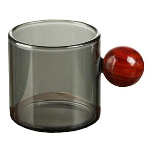 精致玻璃杯120ml小型迷你小茶杯加厚耐热带把小号杯子红茶专用单