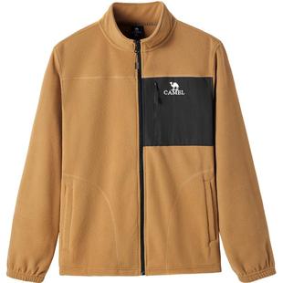 骆驼男装摇粒绒外套男秋冬夹克25年男士轻量保暖抓绒衣