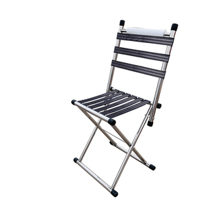 正品304不锈钢户外折叠凳便携式小马扎烧烤钓鱼折叠靠背椅凳抗晒