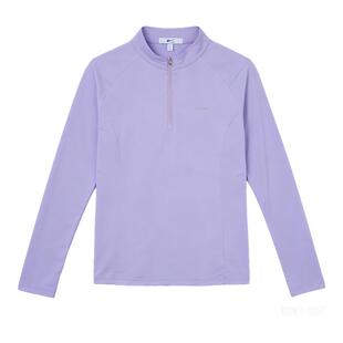 回力速干衣女长袖春季新款半拉链运动衣户外登山健身跑步上衣t恤