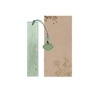 善琏湖笔玉石书签礼物文创送老师古典国风岫玉定制高档精致文创大学纪念品生日创意古风高颜值礼品礼盒实用