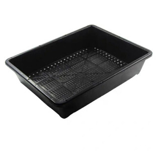 多肉育苗盘带盖塑料加厚整理叶插扦插花盆接水托盘黑方闷养托架框