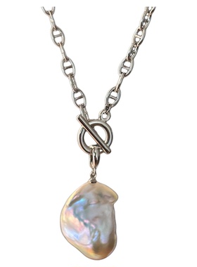 小众设计轻奢链猪鼻子ot扣毛衣链