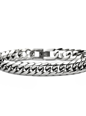 不掉色韩版钛钢蛇骨朋克潮人手链