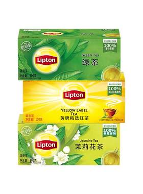 立顿经典0糖红茶茉莉花茶囤货装