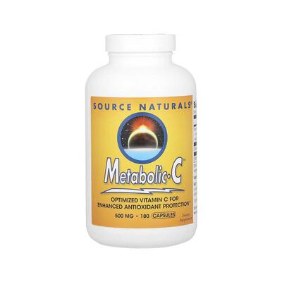 香港直发Source naturals源美维生素C胶囊加强版抗氧防护180粒