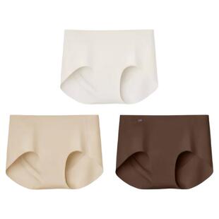 ubras无尺码无痕内裤女抗菌小奶皮 纯棉底裆透气中腰三角裤3件装