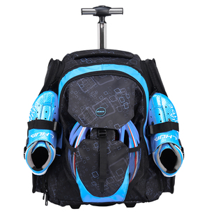 专业速滑拉杆包儿童轮滑收纳袋速滑包冰刀鞋包大容量拉杆轮滑包