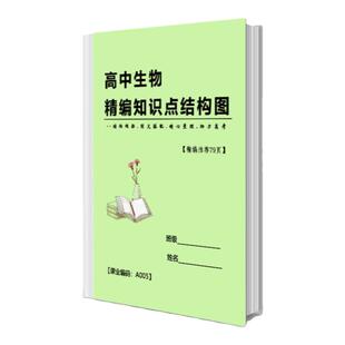 高中生物精编知识结构图高一高二高三高考生物总结复习课业笔记本